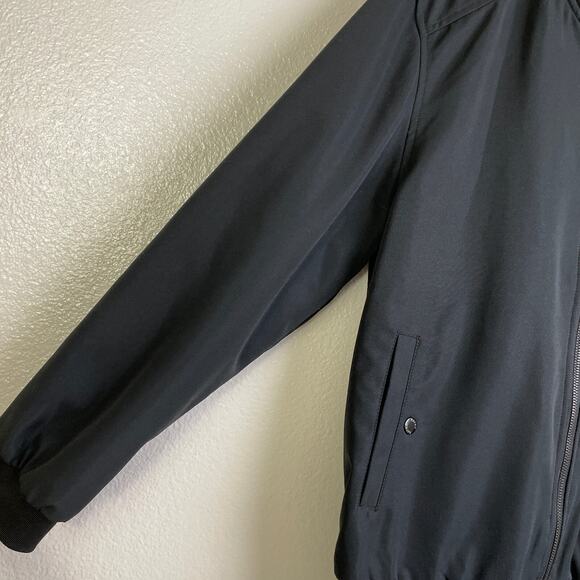 Retro Rifle Fiesta Bomber Jacket XS Black Full Zip Reversible Red Floral NWT - Picture 8 of 11